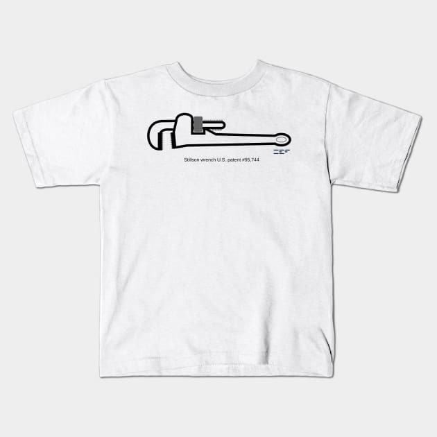 Pipe Wrench Kids T-Shirt by CEF DESIGNS